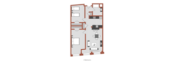 2 Bedroom Floorplan