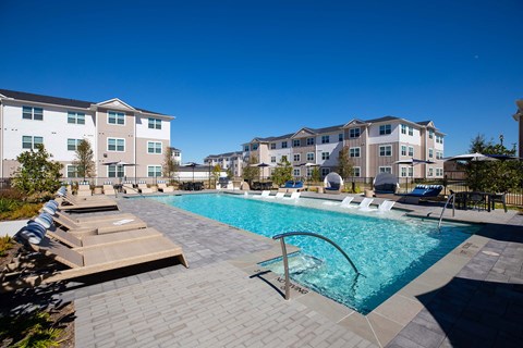 swimming pool at 55 Fifty at Northwest Crossing, Houston
