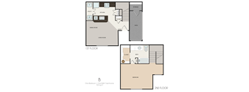 1 bed 1 bath (B)