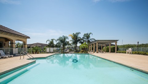 the swimming pool at our apartments