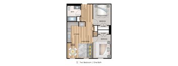 B Floor Plan at Oxoboxo Lofts, Connecticut, 06382