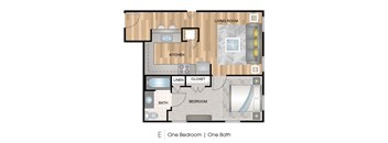 E Floor Plan at Oxoboxo Lofts, Connecticut  