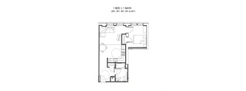Floorplan 201, 301, 401, 501, 601