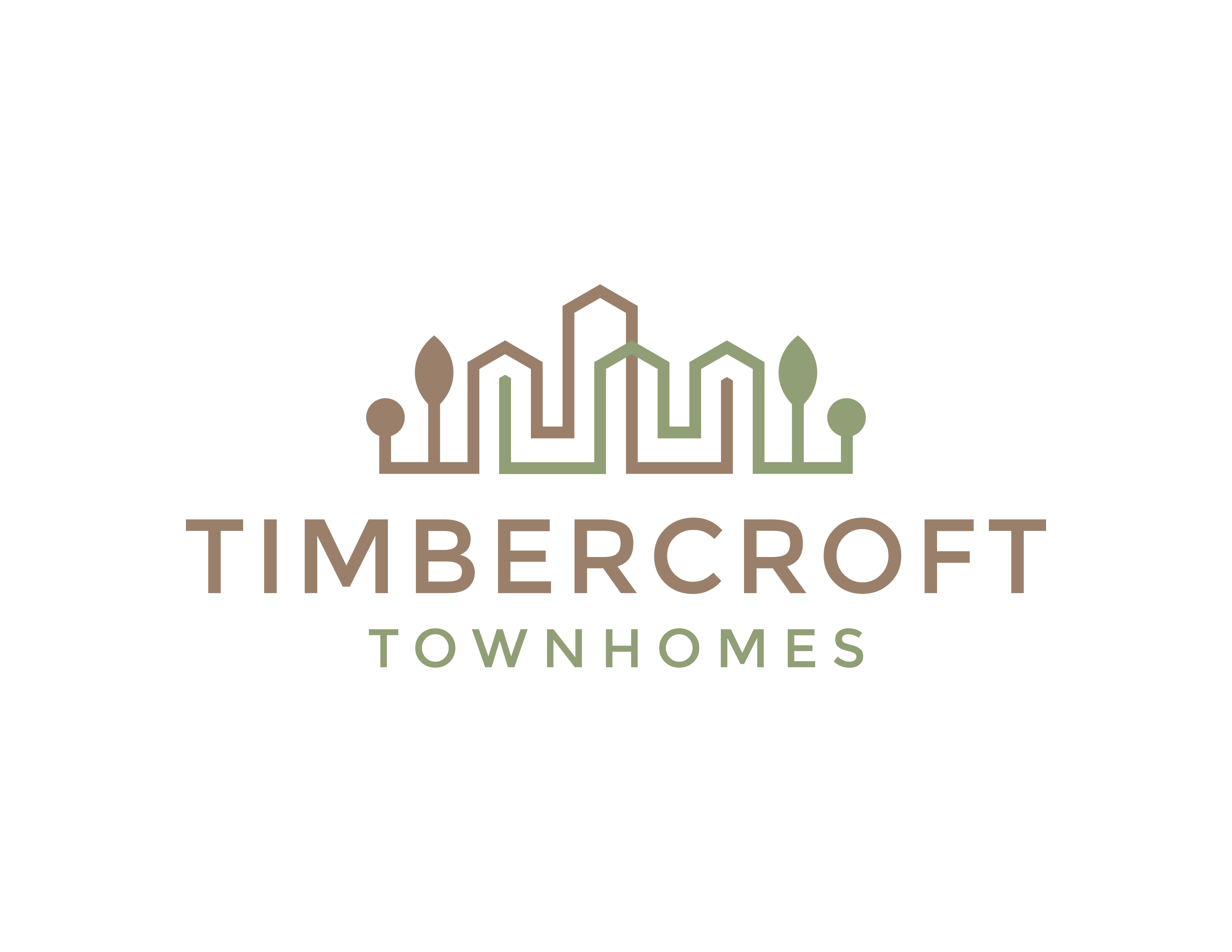 A logo for Timbercroft Townhomes is displayed.