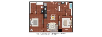 The McCornack - 2 Bedroom 2 Bath