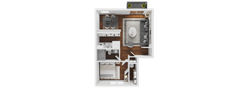 TR 1x1 floor plan layout