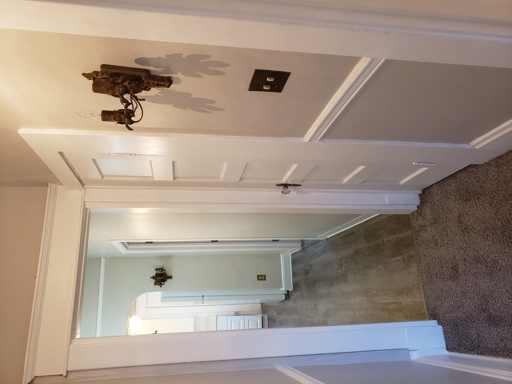 the view from the top of the ceiling looking into the closet