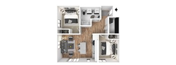 C2 2 bed 1 bath  at The Hub, Washington, 98503