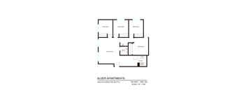 A floor plan for the Alder Apartments in Seattle.