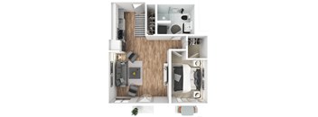 B2 1 bed.1bath at The Hub, Washington, 98503