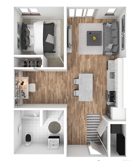 B3 Floor Plan at The Hub, Lacey, 98503