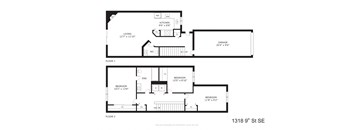 Floor plan for a two-story home at 1318 9th St SE.