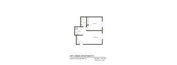 A floor plan for Dry Creek Apartments.
