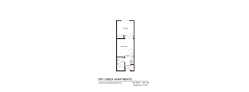 A floor plan for Dry Creek Apartments.