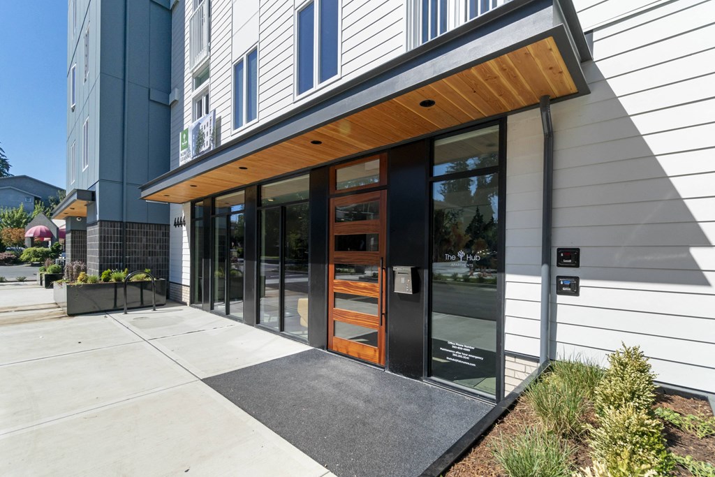 Entrance at The Hub, Lacey, WA