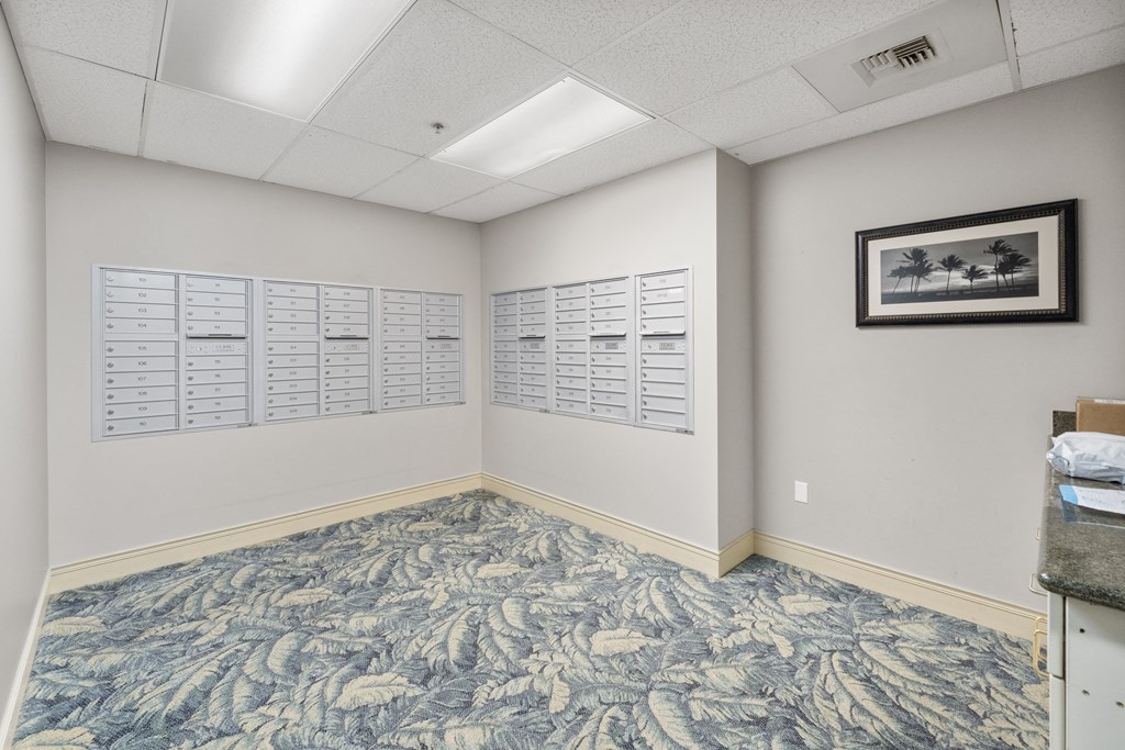 a room with a carpeted floor and a wall with white walls and a window