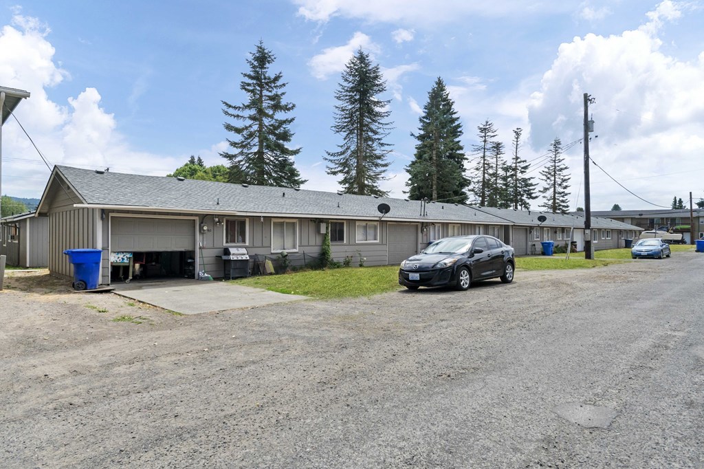 a building with a car parked in front of it