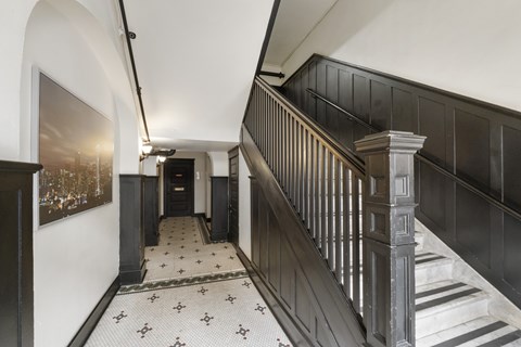 Apartment building entryway