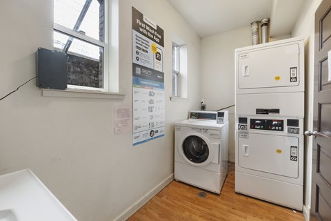 Shared laundry within building