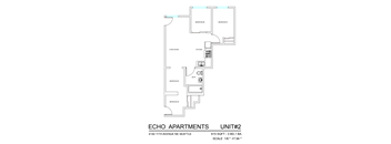 A floor plan for Echo Apartments shows the layout of Unit #2.