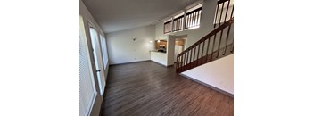 Large living space with tall ceilings