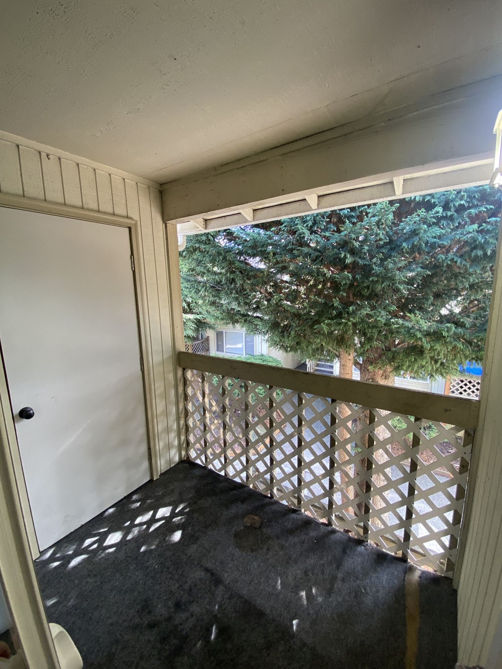 the view from the balcony of the master bedroom