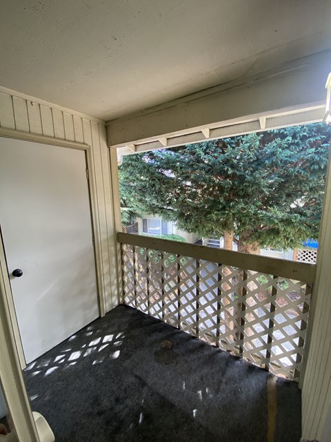 the view from the balcony of the master bedroom