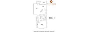 Heartshtone 1-bedroom floorplan