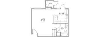 Studio B Floorplan