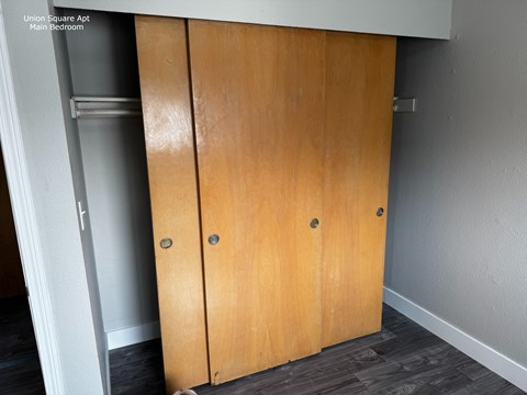 Closet doors in Union Square Apt main bedroom.
