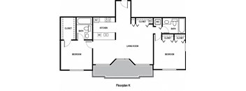 a floor plan of a house with a bedroom and a living room