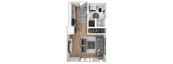 Studio A.2 Floorplan at The Hub Apartments, Lacey, WA