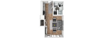 Studio A.8 Floorplan at The Hub Apartments, Lacey, WA 98503