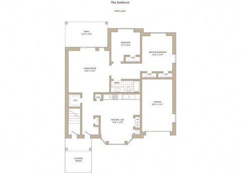 2 bedroom 1 bathroom Floor plan A at Walden Pond in East Moriches, NY 11940