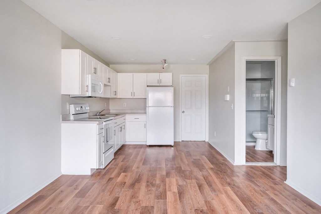 Interior with wooden floor at Amity Senior, New York, 11701