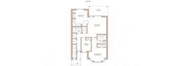 2 bedroom 2 bathroom Floor plan B at Walden Pond, New York