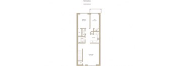 a floor plan of a unit with a bedroom and a bathroom