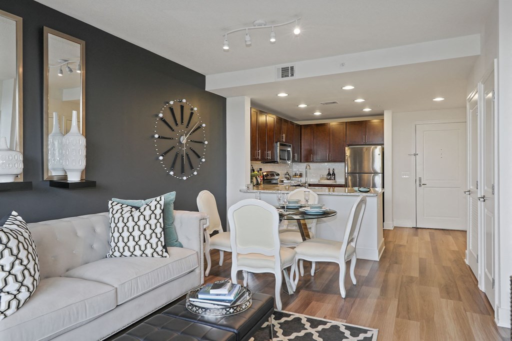 Living Room With Kitchen View at Aurora, Maryland, 20852
