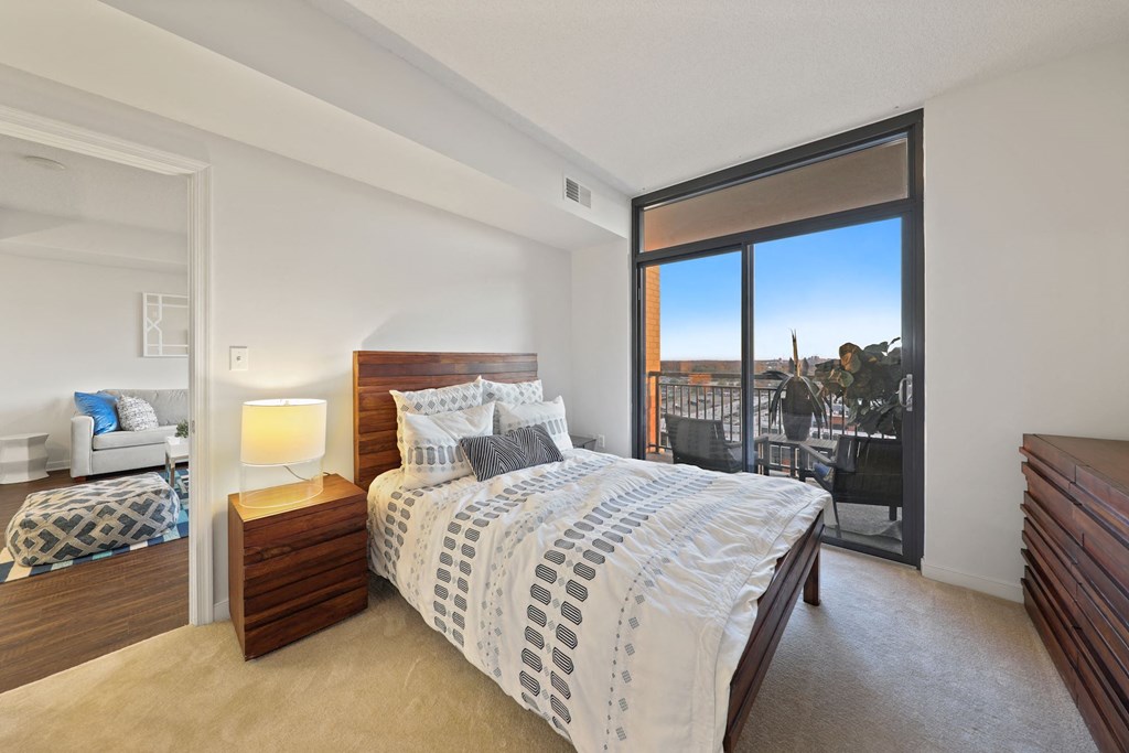 Comfortable Bedroom With Large Window at Wentworth Apartment Homes, Maryland