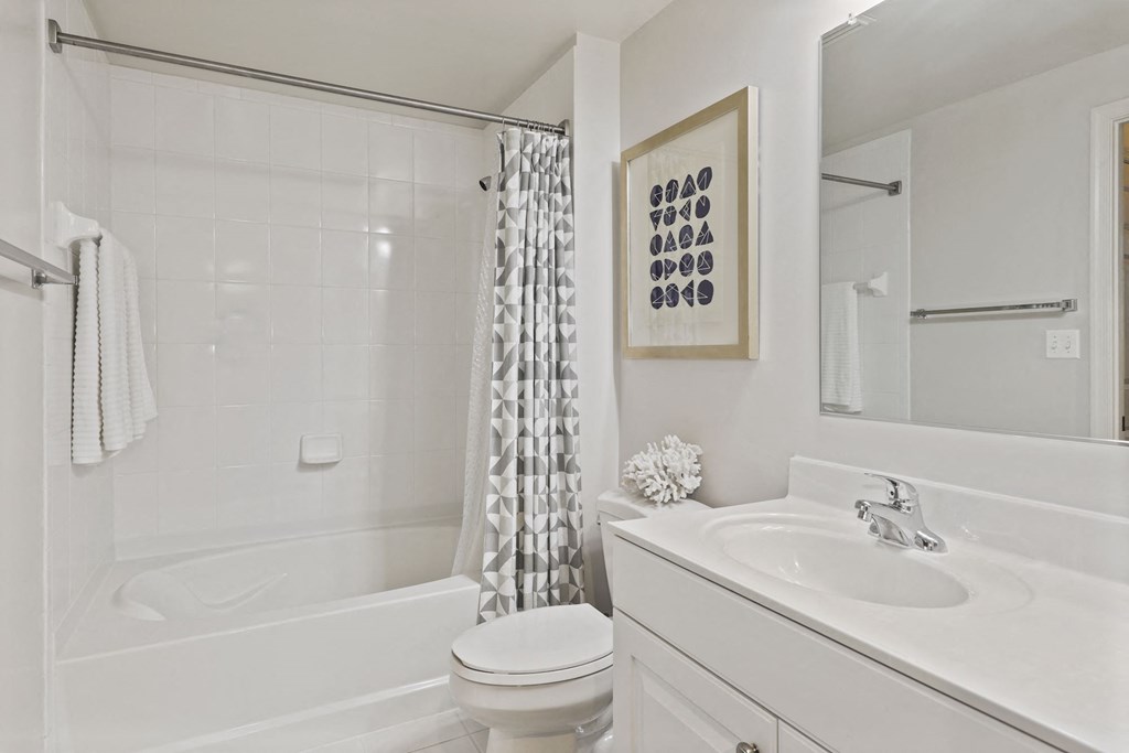 Bathroom and Shower at Wentworth Apartments MD