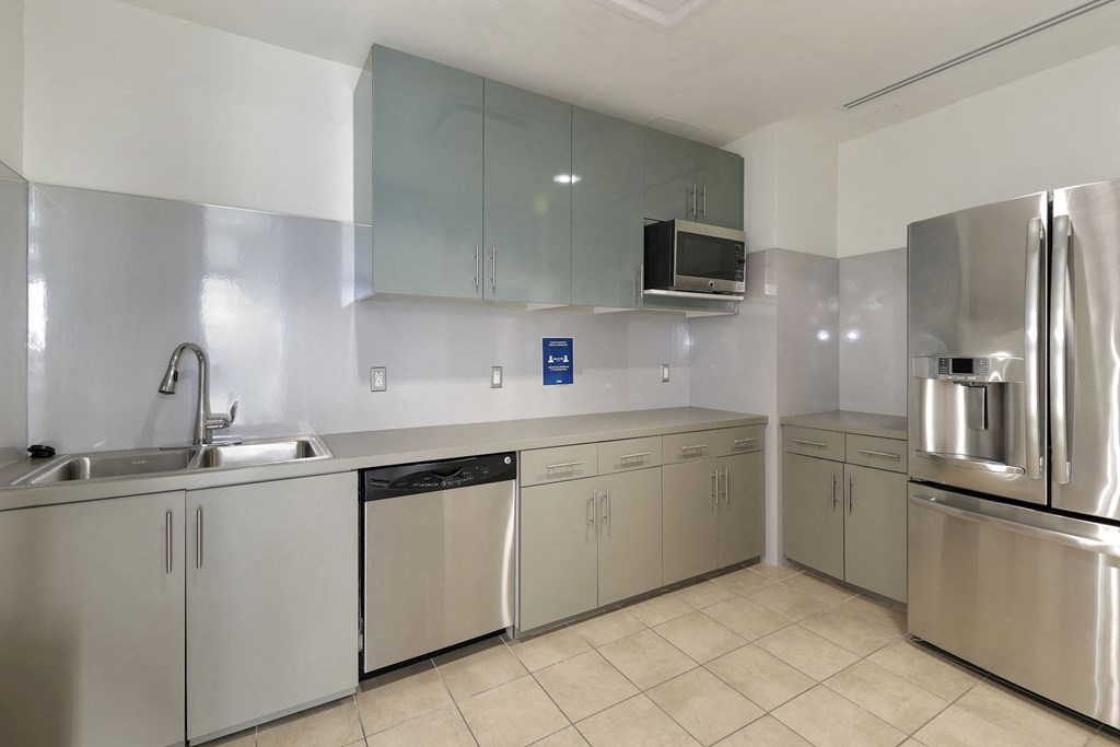 Kitchen in Resident Lounge at Aurora, North Bethesda, MD 20852
