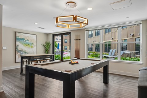 Valley and Bloom Apartments Resident Lounge with Billiards