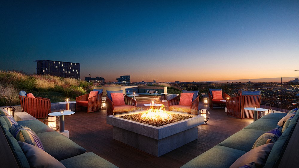 The Outlook - Rooftop terrace showing some of the best city views at dusk