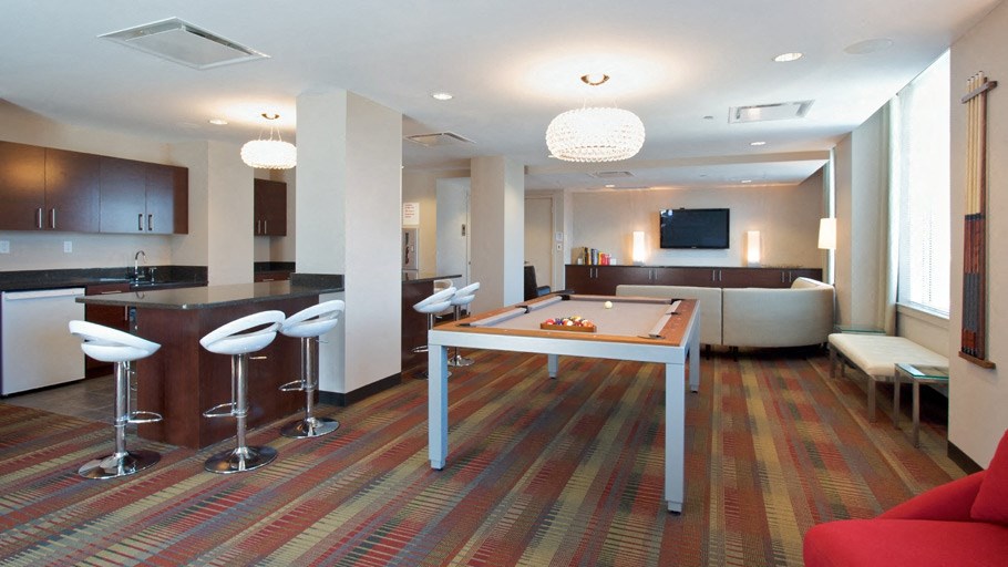 Carpeted Lounge at 34 Berry, Brooklyn, New York