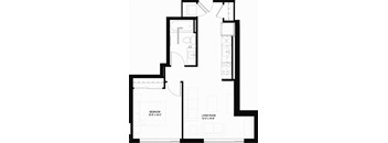 A06 Floor Plan 1 Bedroom