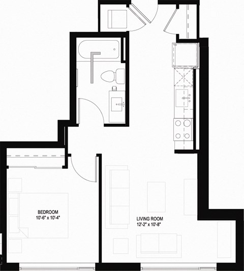 A06 Floor Plan 1 Bedroom