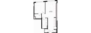 A13 Floor Plan 1 Bedroom