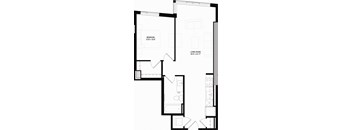 A17 Floor Plan 1 Bedroom
