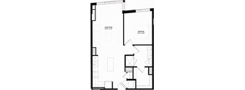 A18 Floor Plan 1 Bedroom