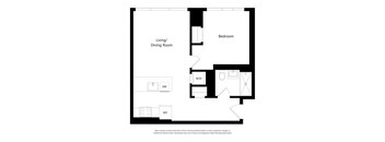 A08 floor plan for Allen Modern Apartments New Rochelle 10801